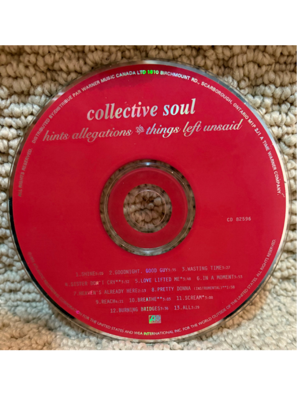 Collective Soul Hints Allegations Things Left Unsaid CD